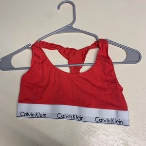 Red Calvin Klein Bra